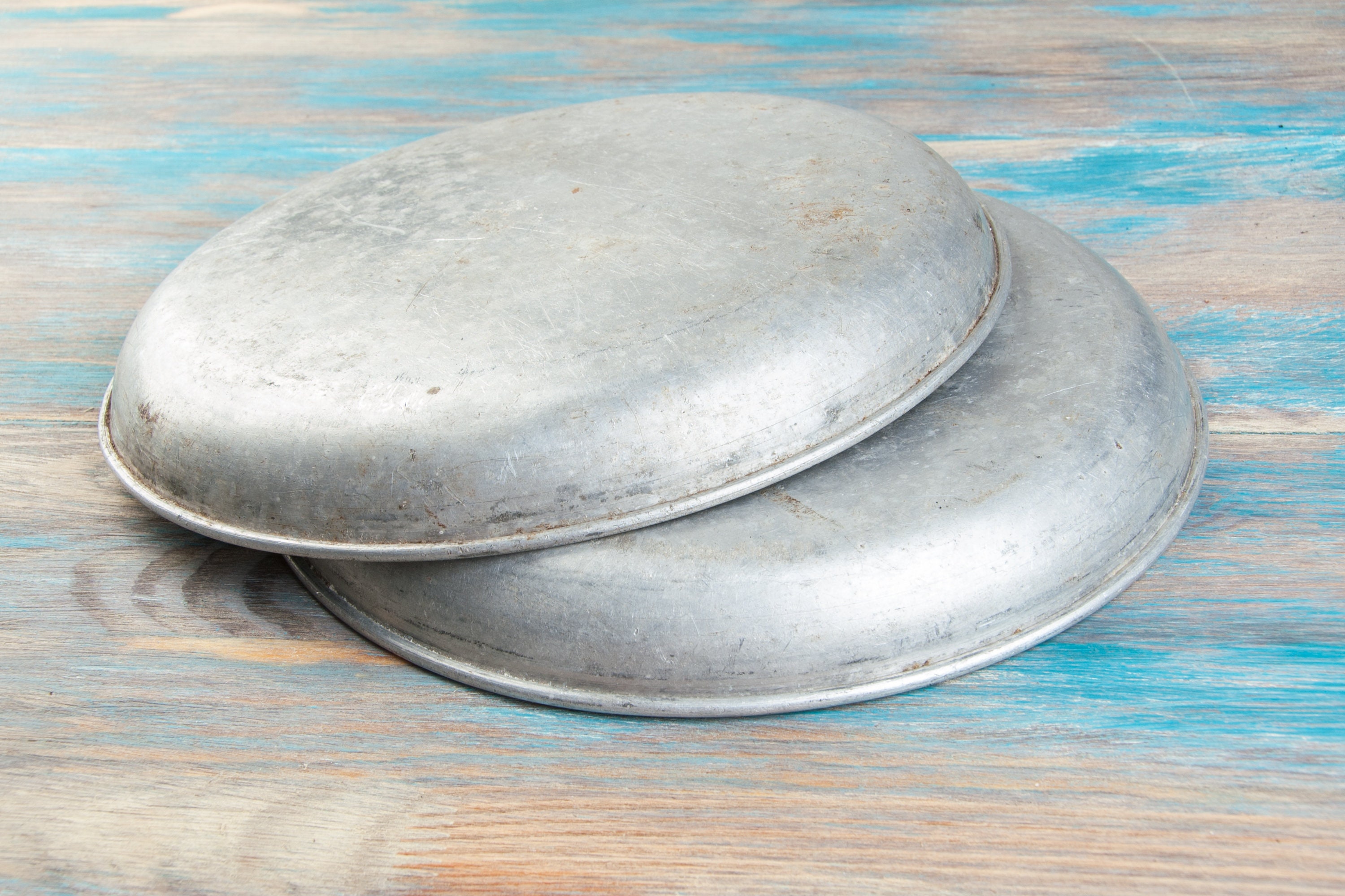 Vintage metal plates weigh scale plates aluminum tray set Etsy