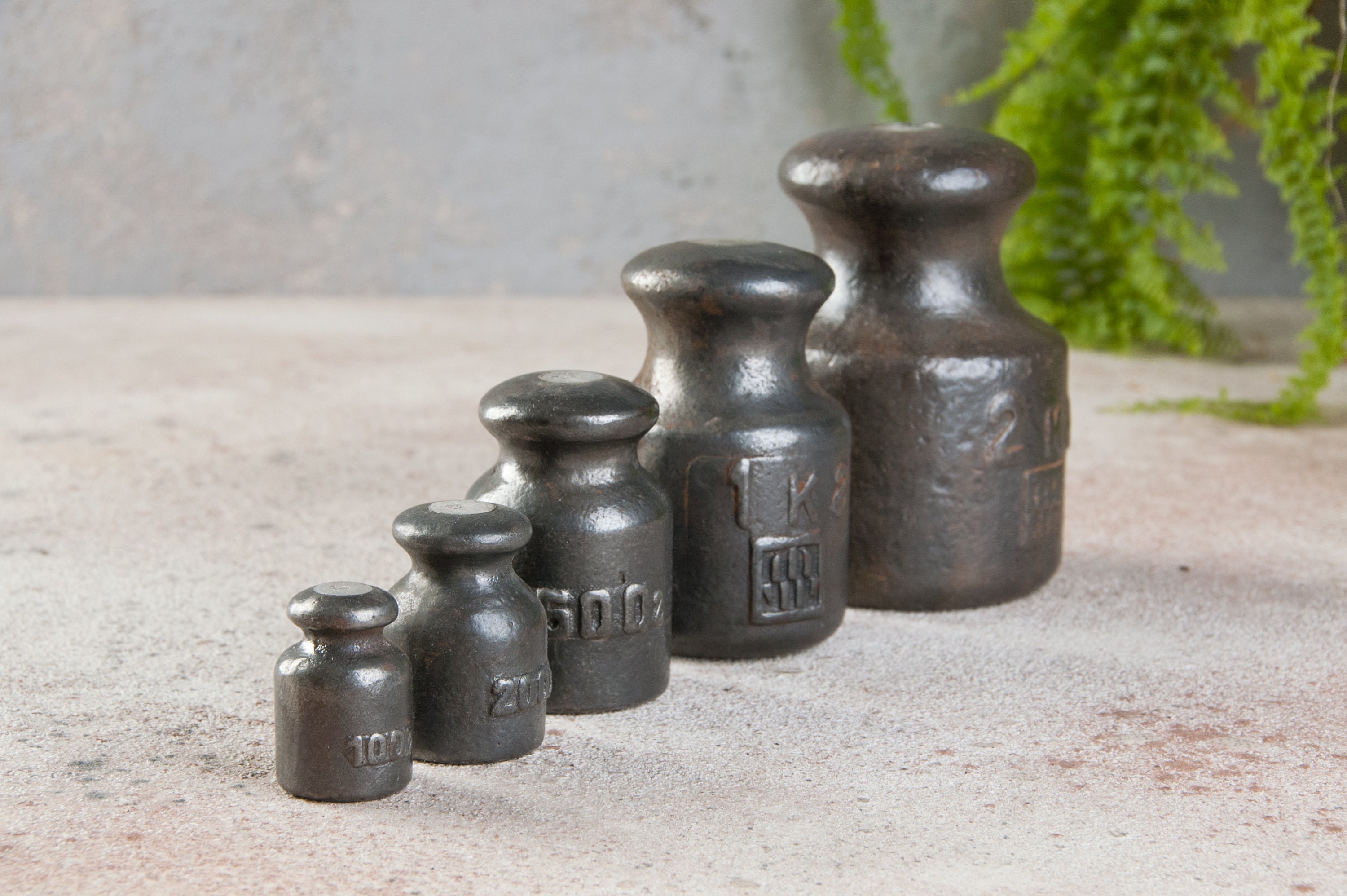 Antique iron weights vintage weights iron rusty weights set Etsy