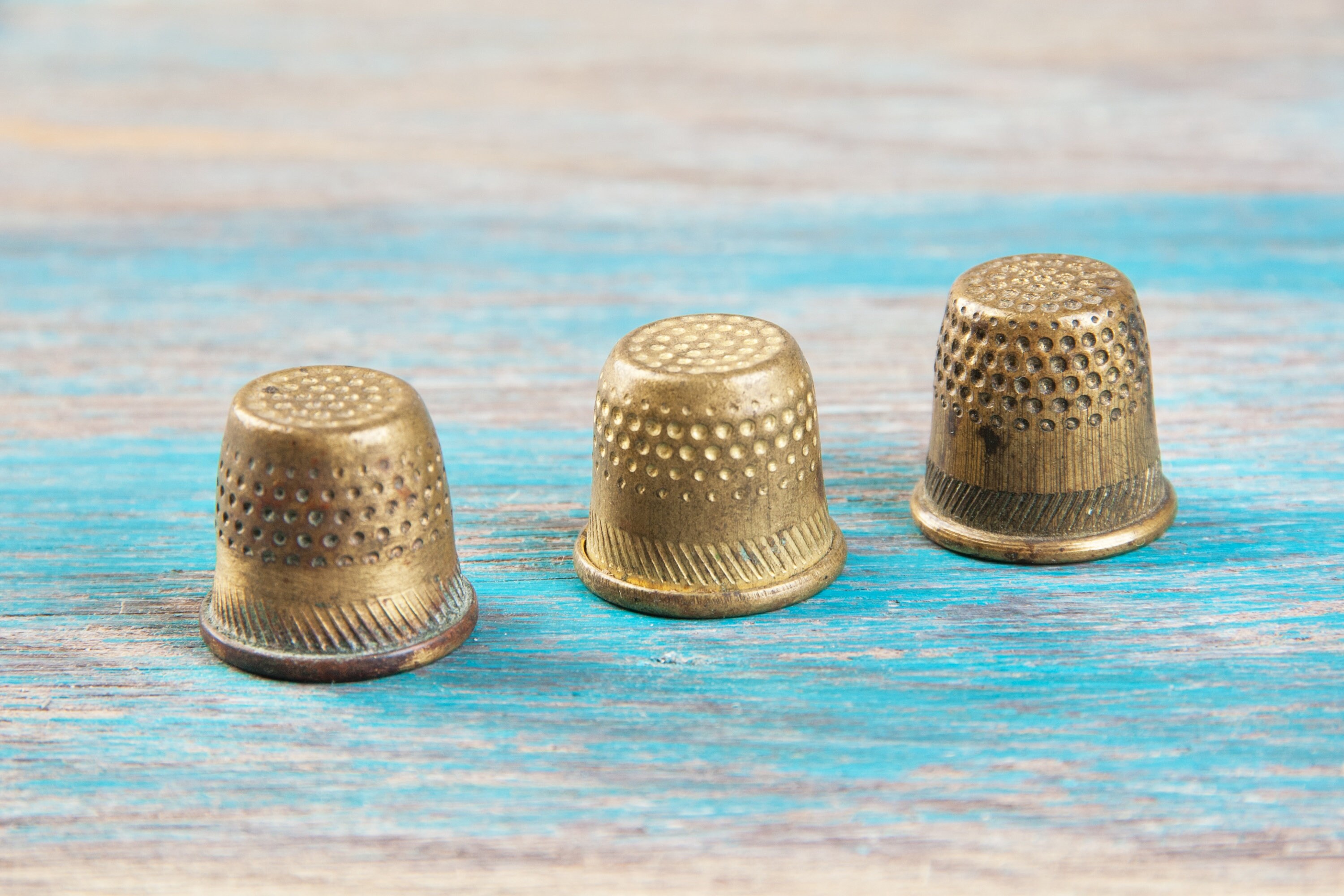 Antique brass thimbles vintage brass collectible thimble old Etsy