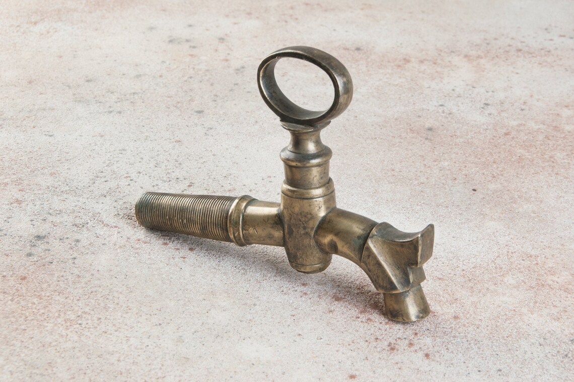 Bronze wine barrel faucet Vintage beer faucet Old barrel Etsy