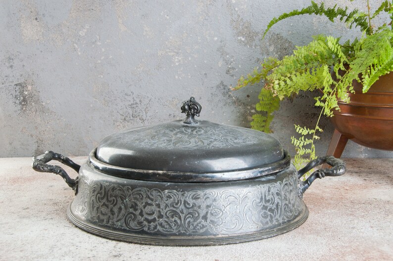Old chafing dish holder candle warming stand for chafing dish Etsy