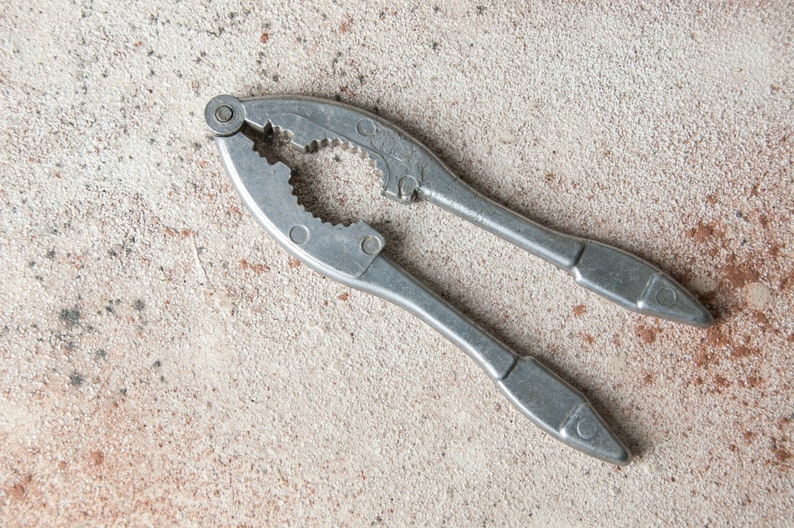 Old aluminum nut cracking tool vintage walnut cracker Etsy