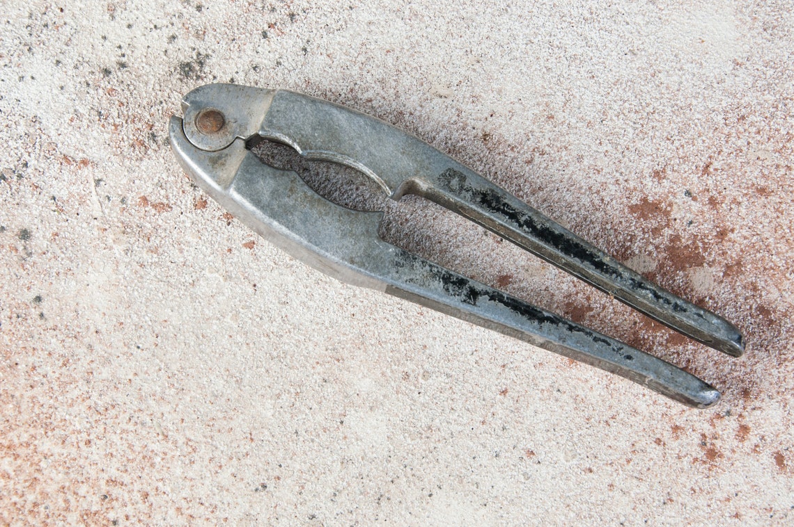 Old aluminum nut cracking tool vintage walnut cracker Etsy