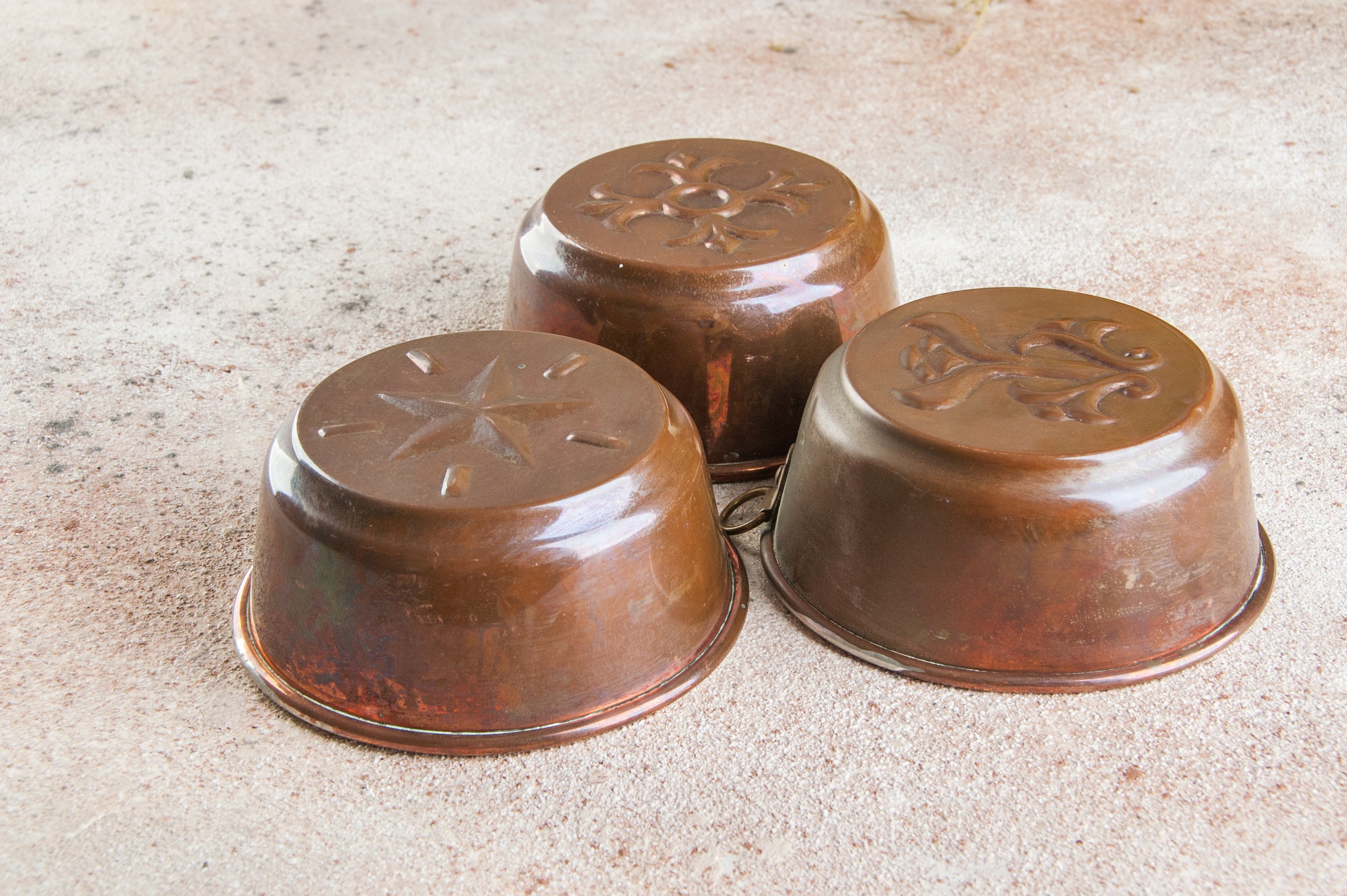Swedish copper molds vintage cake mold set of 3 food Etsy