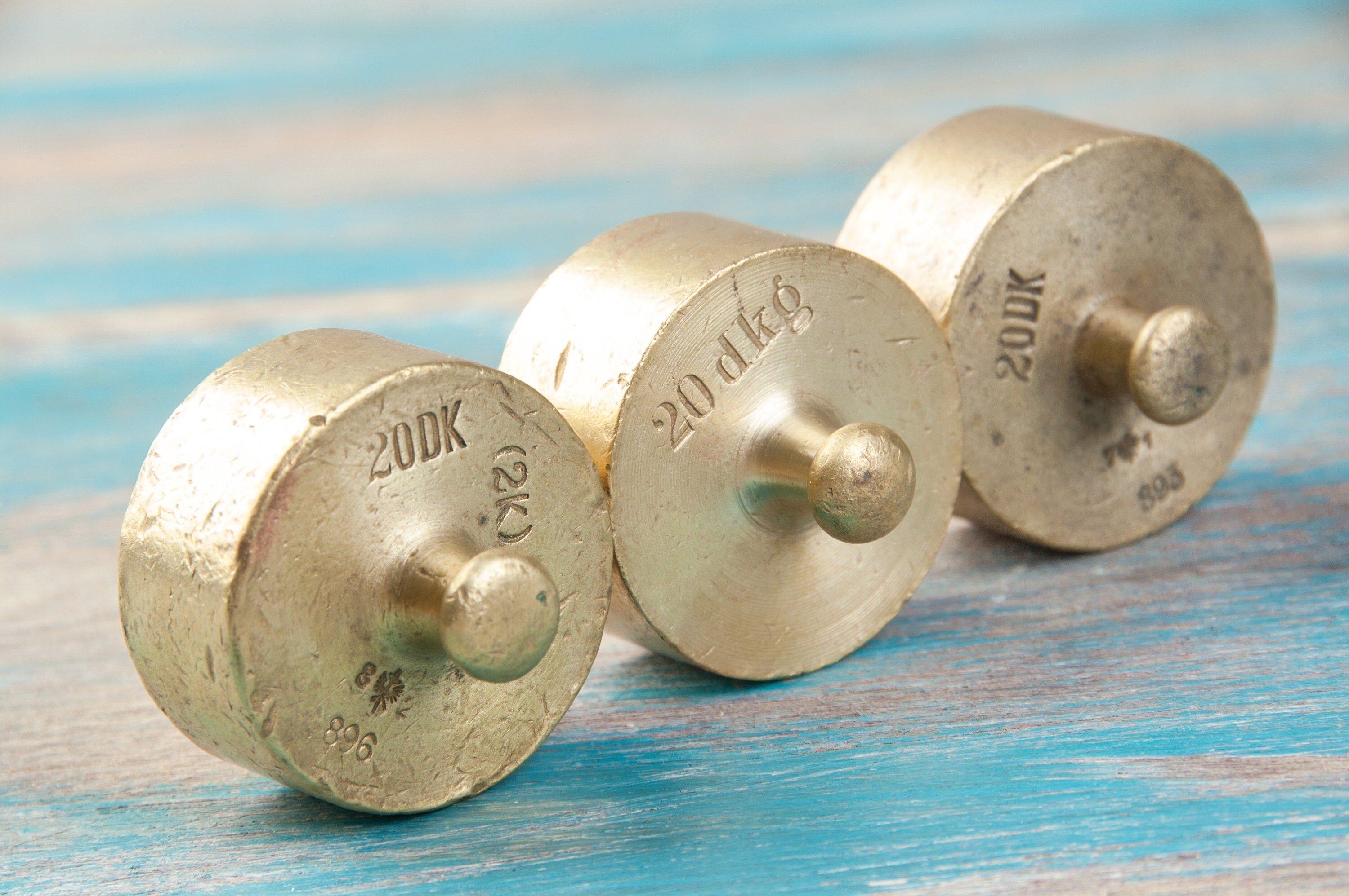 Antique brass weights 200 grams Bronze weights Set of 3 Etsy