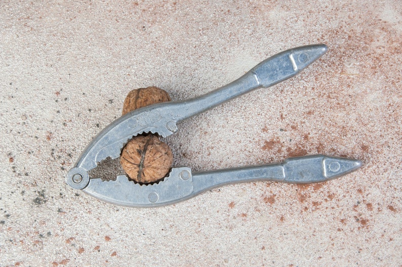 Old aluminum nut cracking tool vintage walnut cracker Etsy