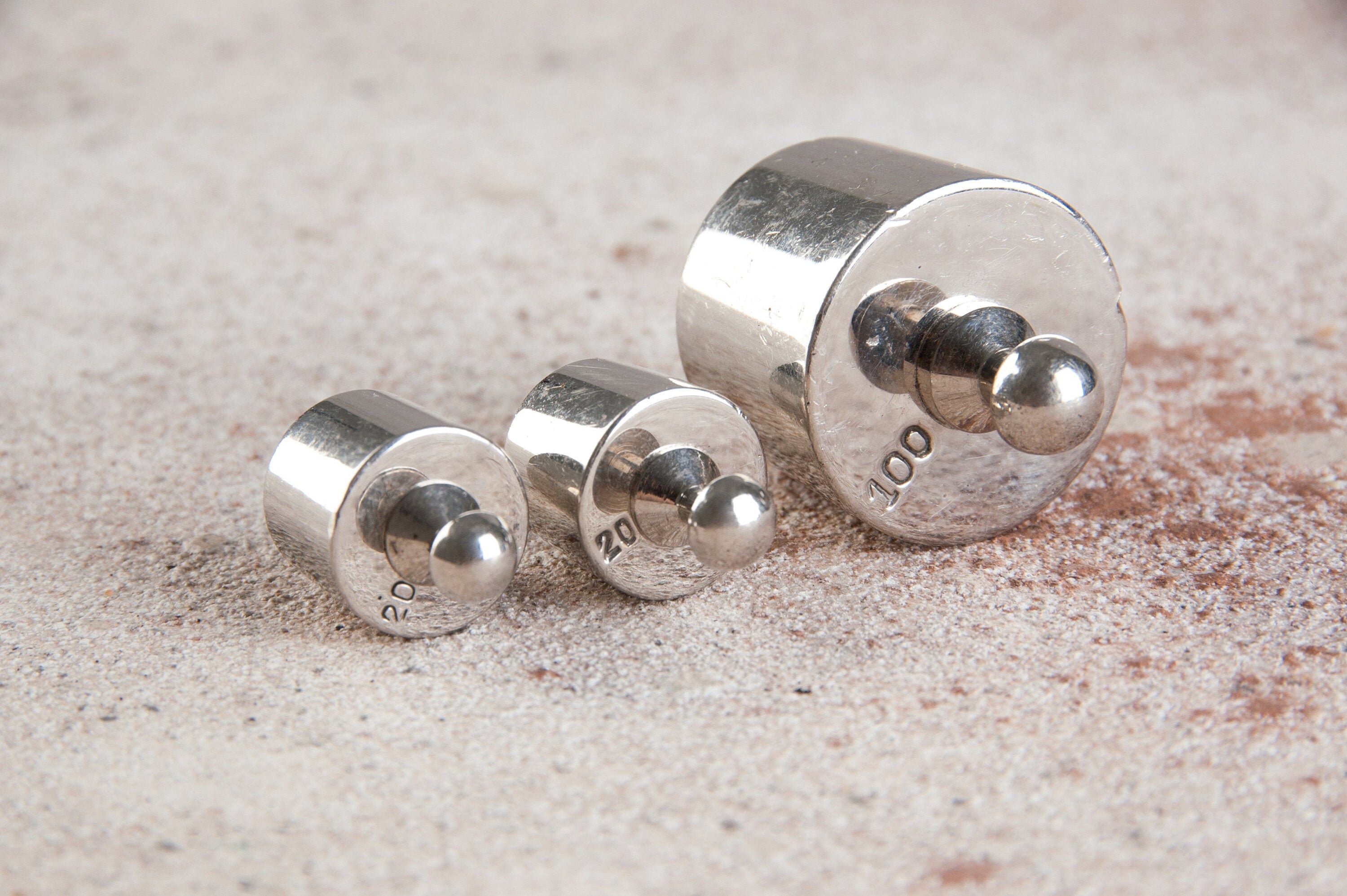 Antique bronze weights 20100 grams brass weights set of 3 Etsy