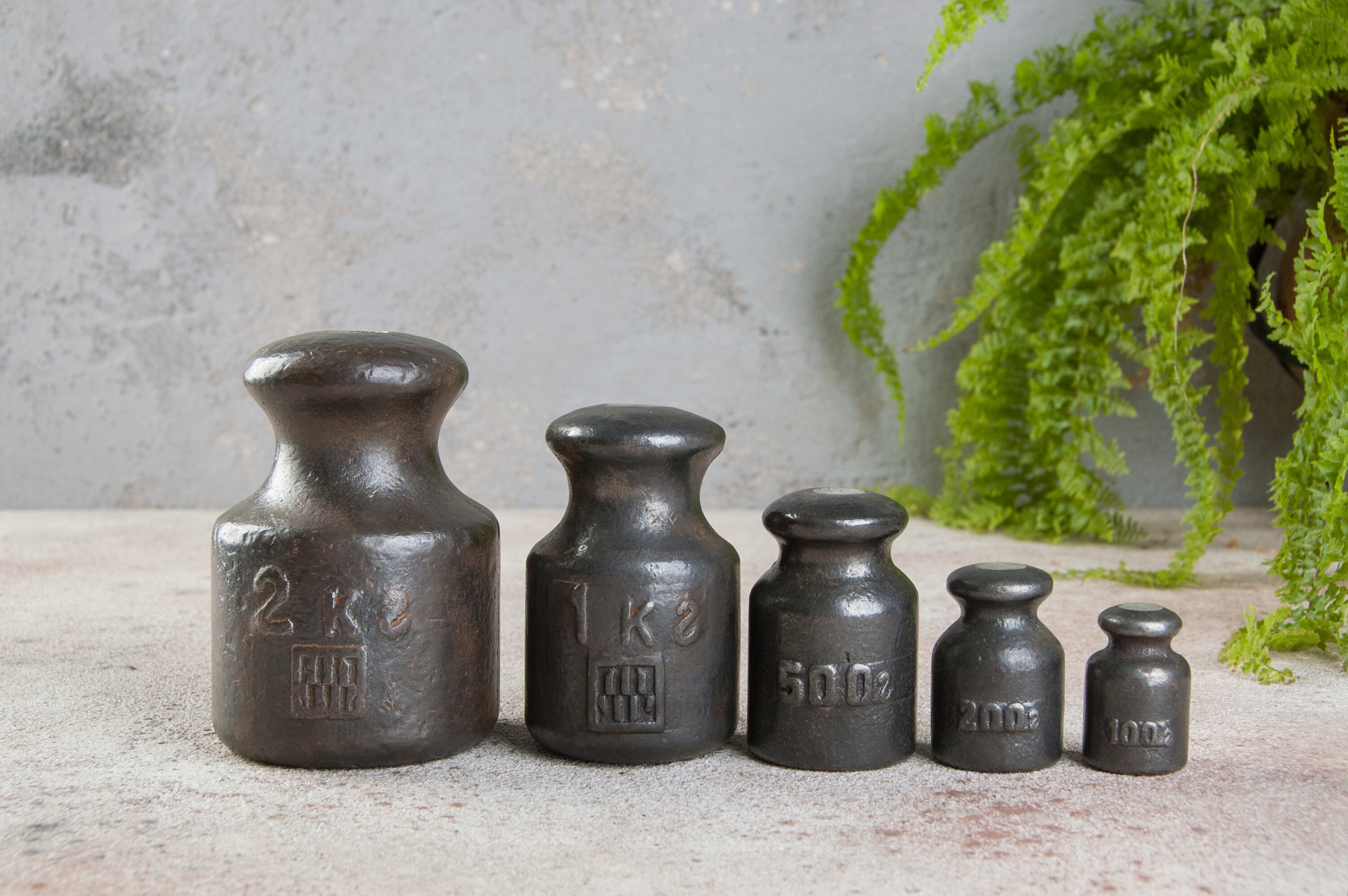 Antique iron weights vintage weights iron rusty weights set Etsy