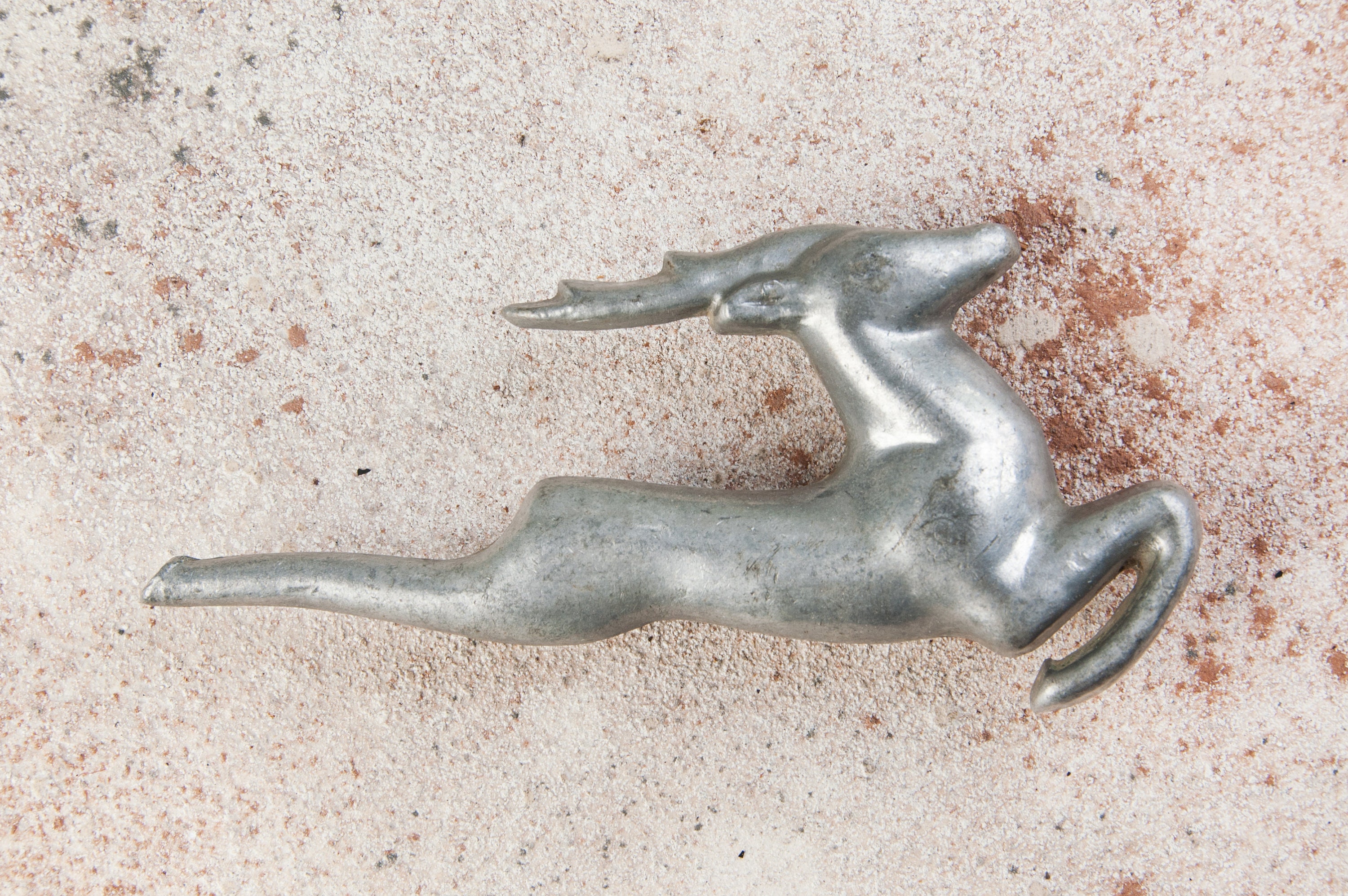 Vintage aluminum deer Old car sign Auto logo Original car sign Etsy