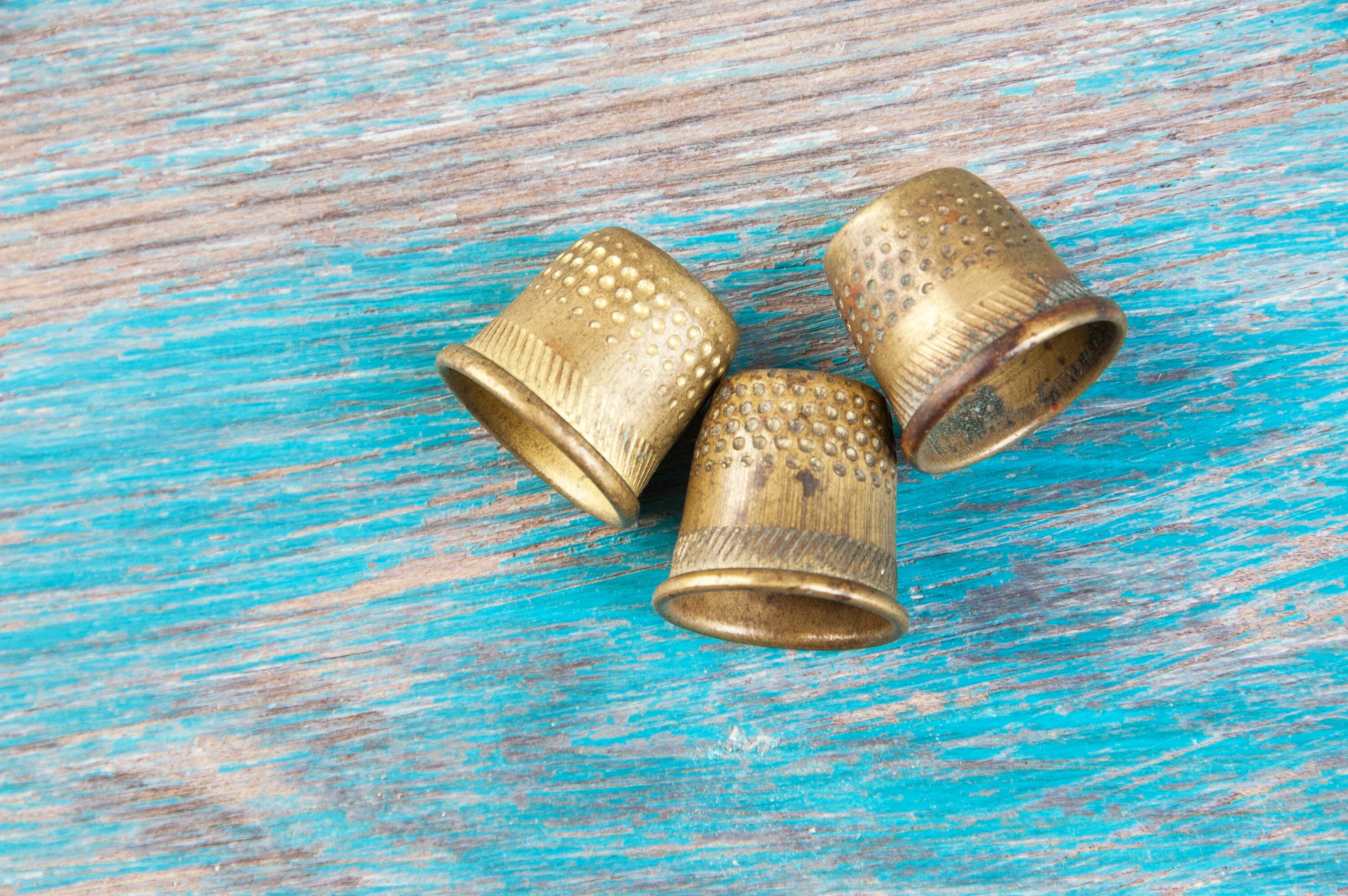Antique brass thimbles vintage brass collectible thimble old Etsy