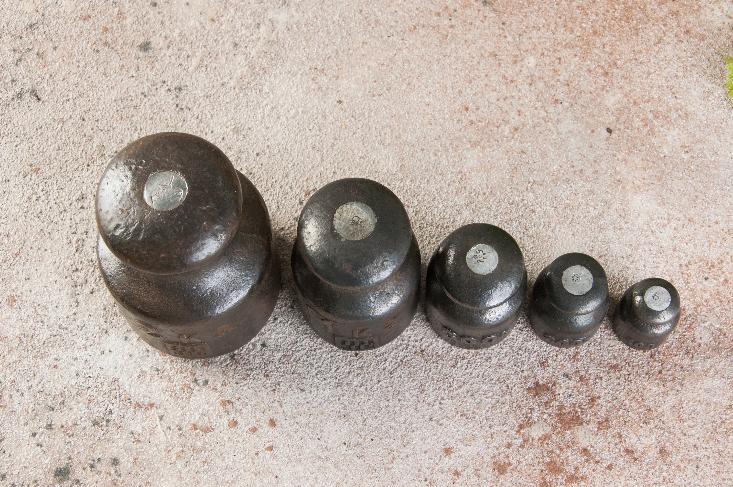 Antique iron weights vintage weights iron rusty weights set Etsy