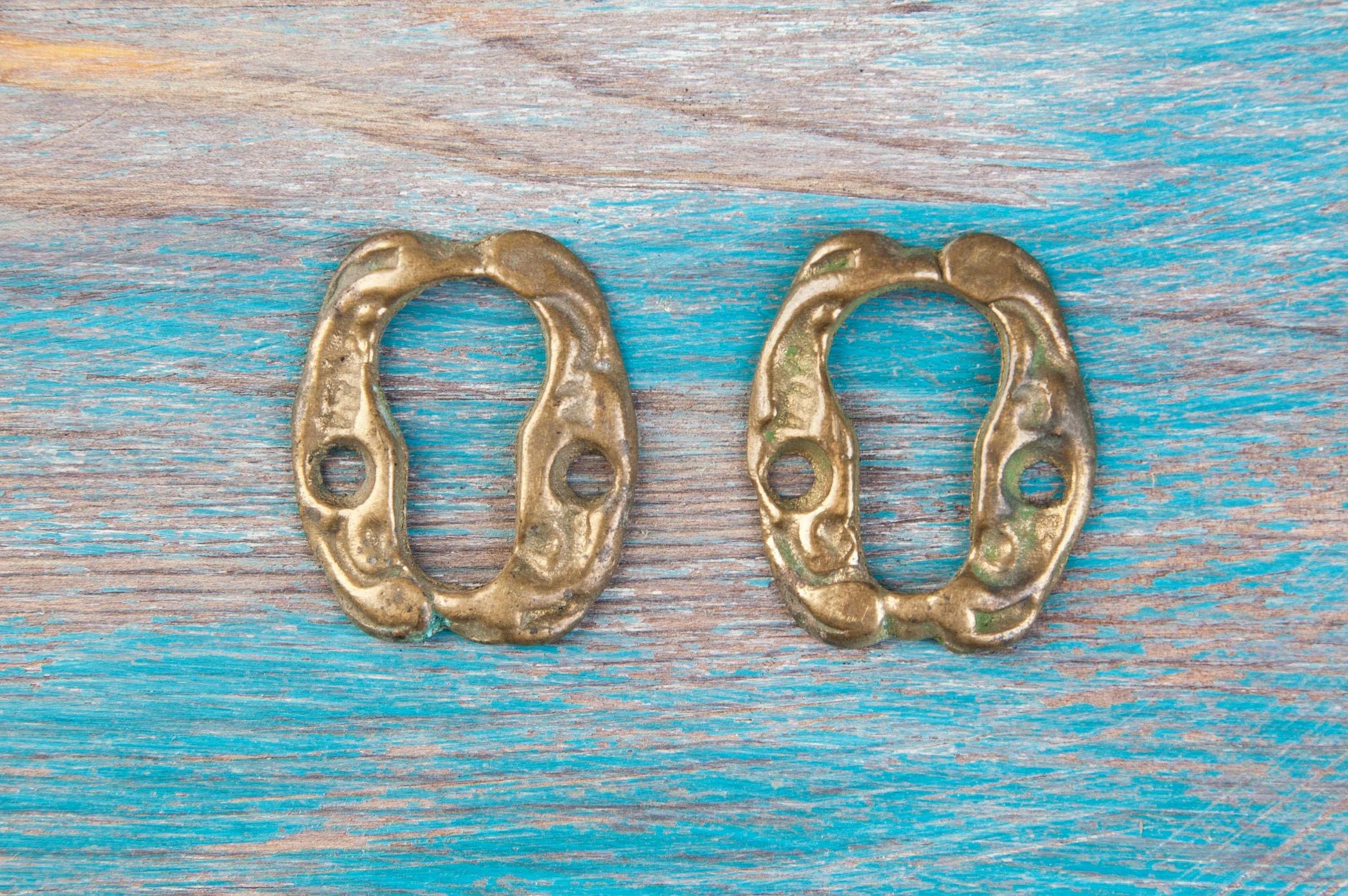 Antique bronze keyhole cover Vintage brass furniture onlays | Etsy