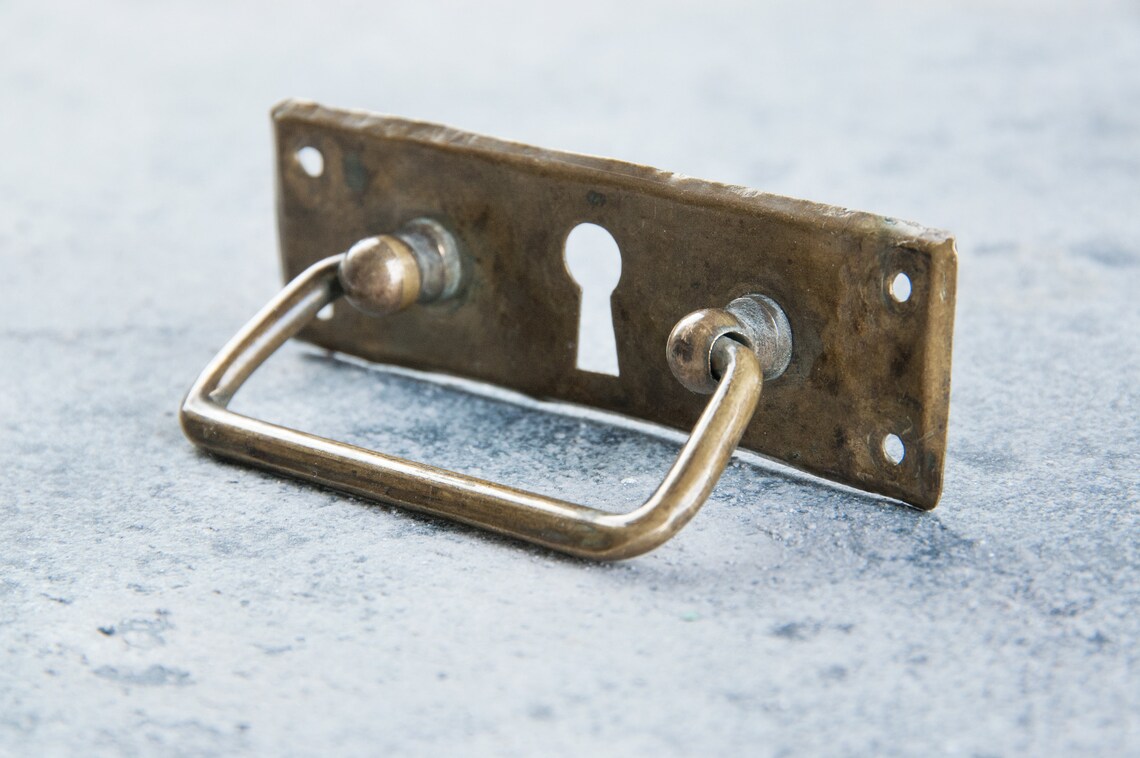 Furniture dresser handle Antique brass handle Furniture Etsy