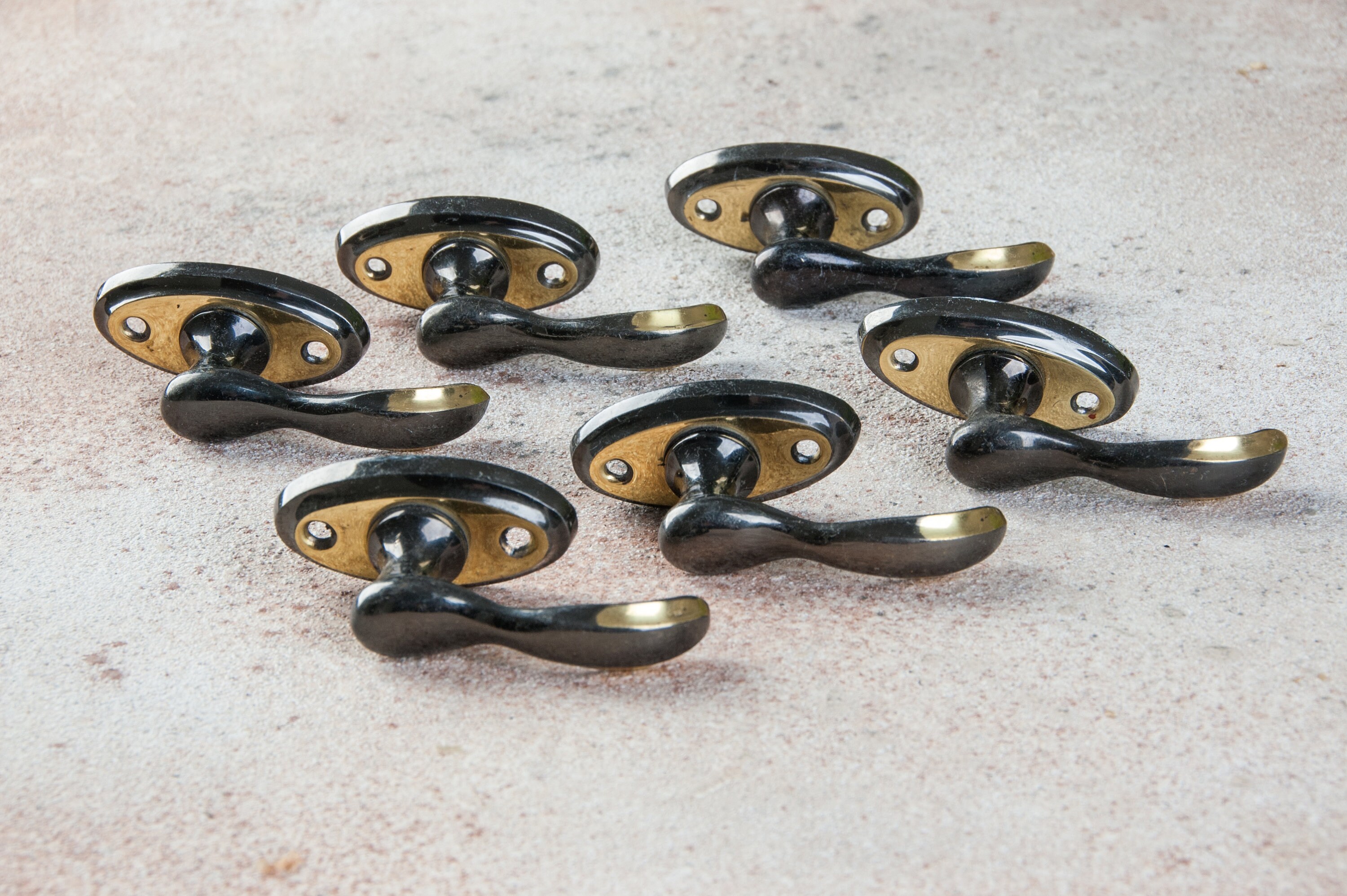 Vintage bronze handles Window handles Set of 6 Etsy