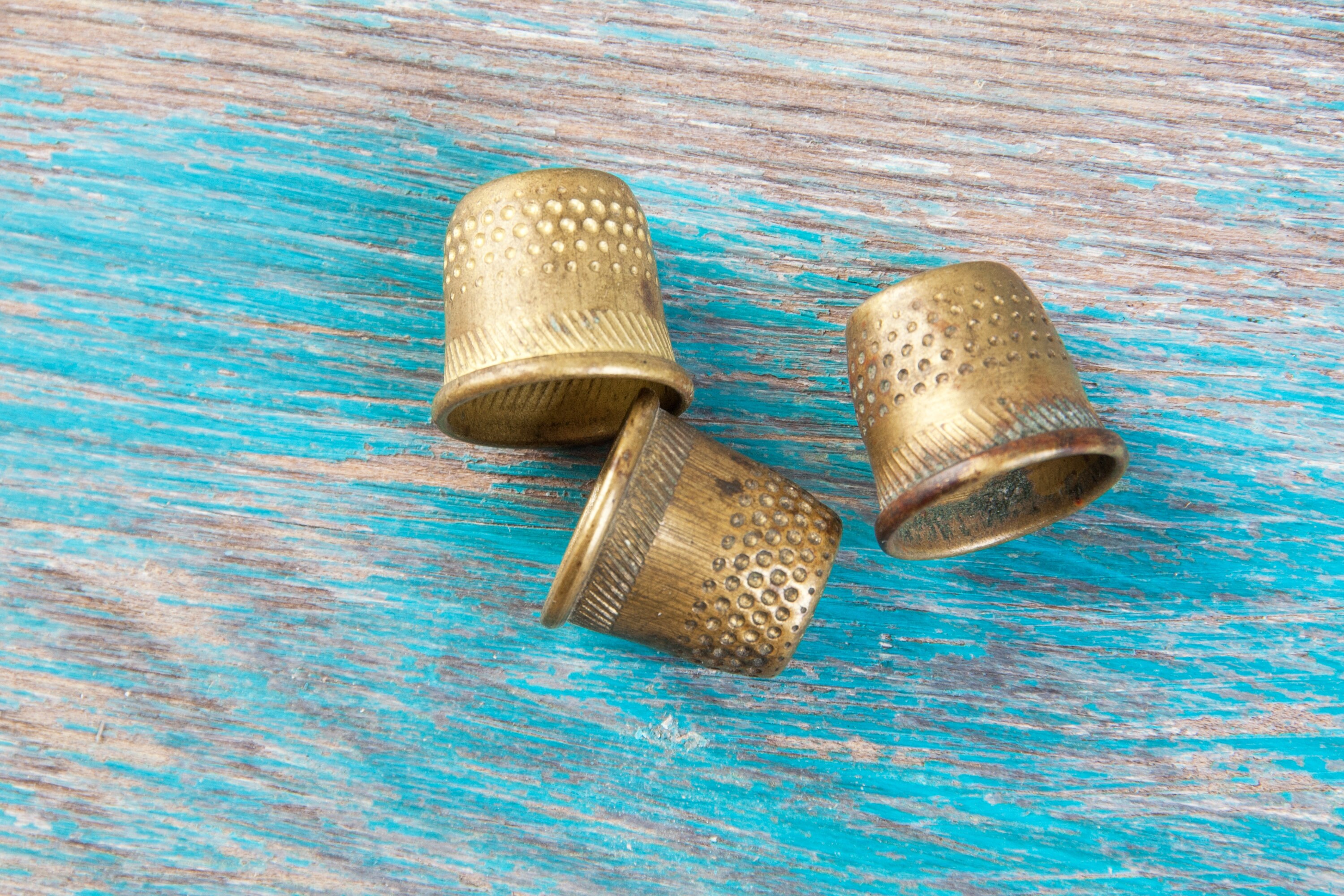 Antique brass thimbles vintage brass collectible thimble old Etsy