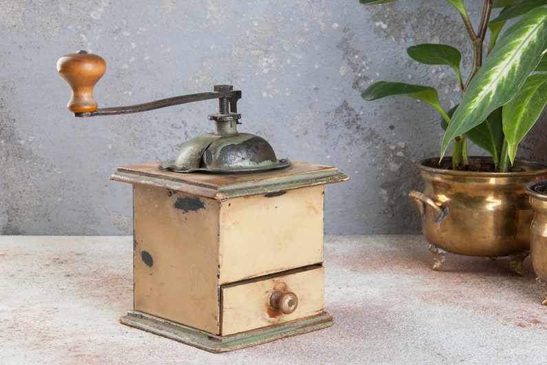 food photography props vintage coffee mill vintage coffee grinder kitchen decor metal wood coffee grinder Old coffee grinder