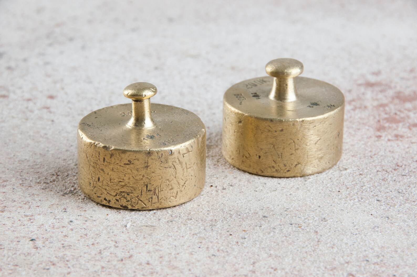 Antique brass weights 200 grams Bronze weights Set of 2 Etsy