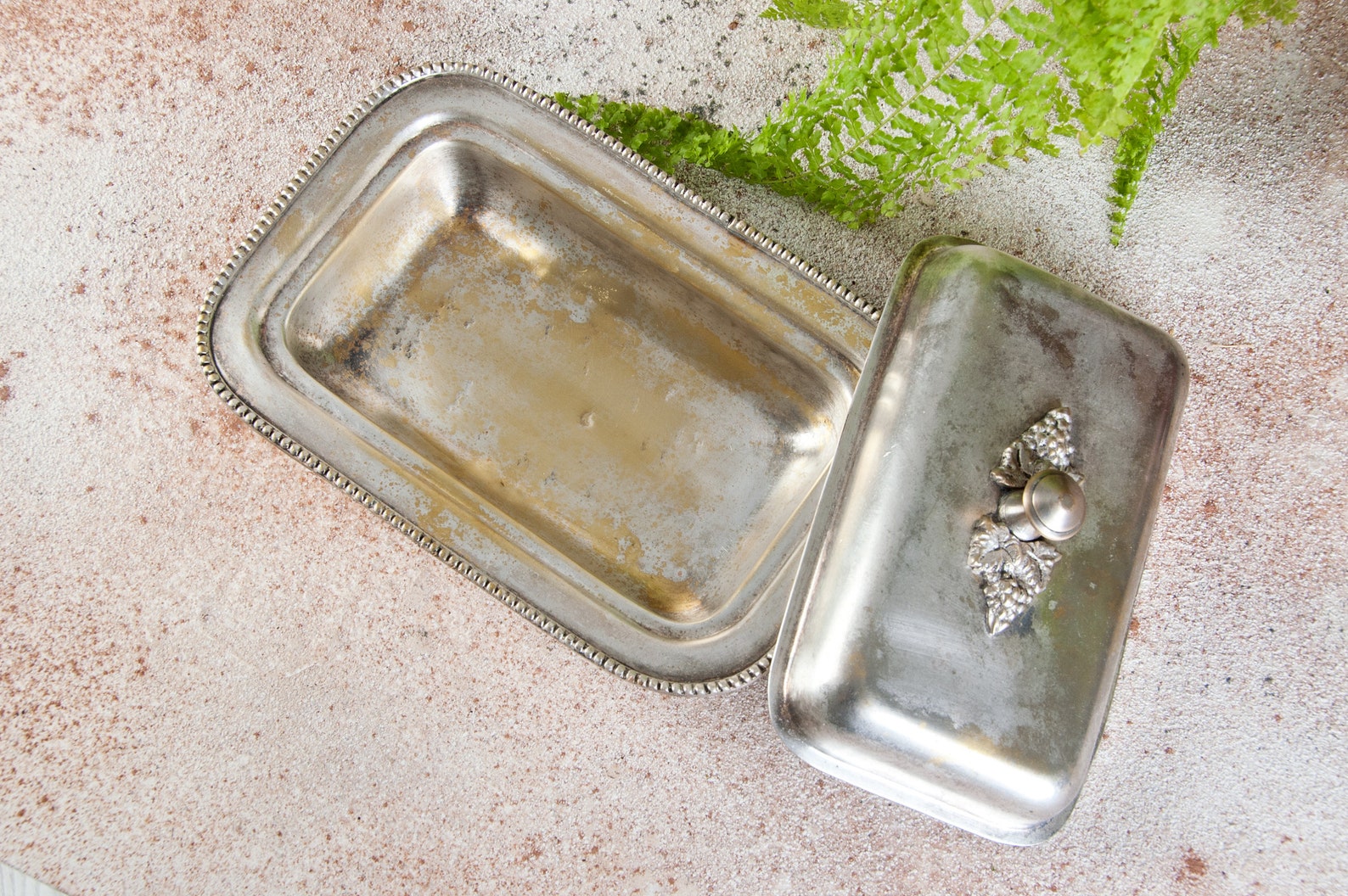 Vintage brass butter box Antique brass butter dish Metal Etsy