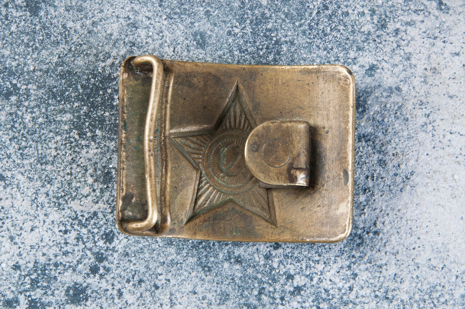 Vintage military belt buckle with a star Army brass buckle Old Etsy