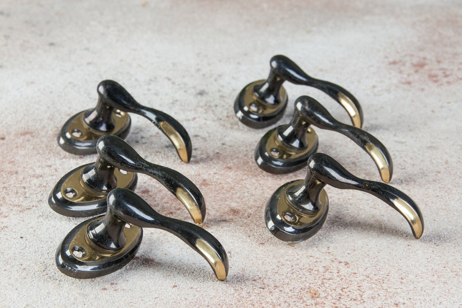 Vintage bronze handles Window handles Set of 6 Etsy