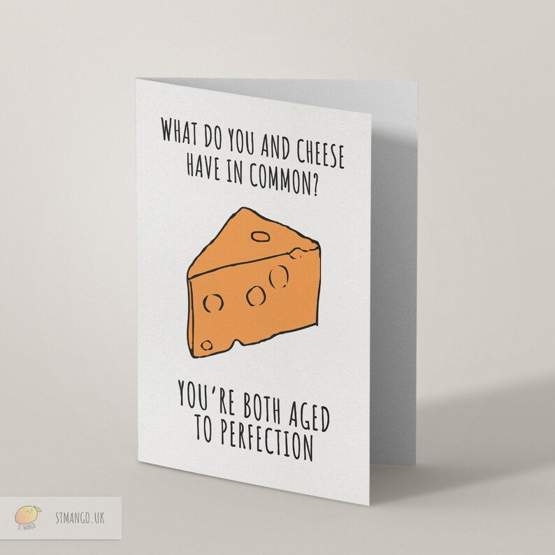 Rude Cheese Greeting Card / Food Card / Cheese Lover Card / Etsy