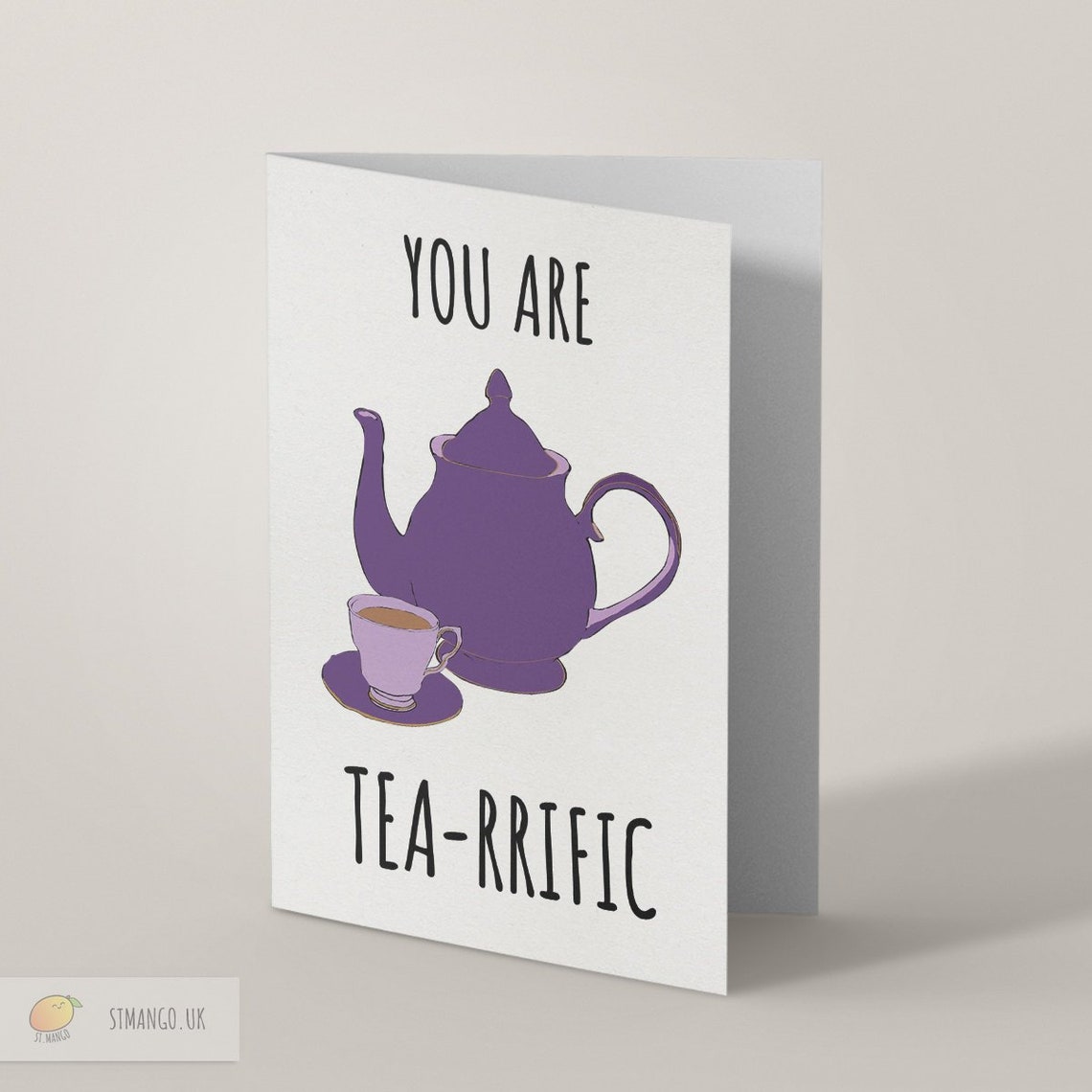 Card Teariffic / Tea Puns / Tea Cards / Birthday Pun Card / Etsy