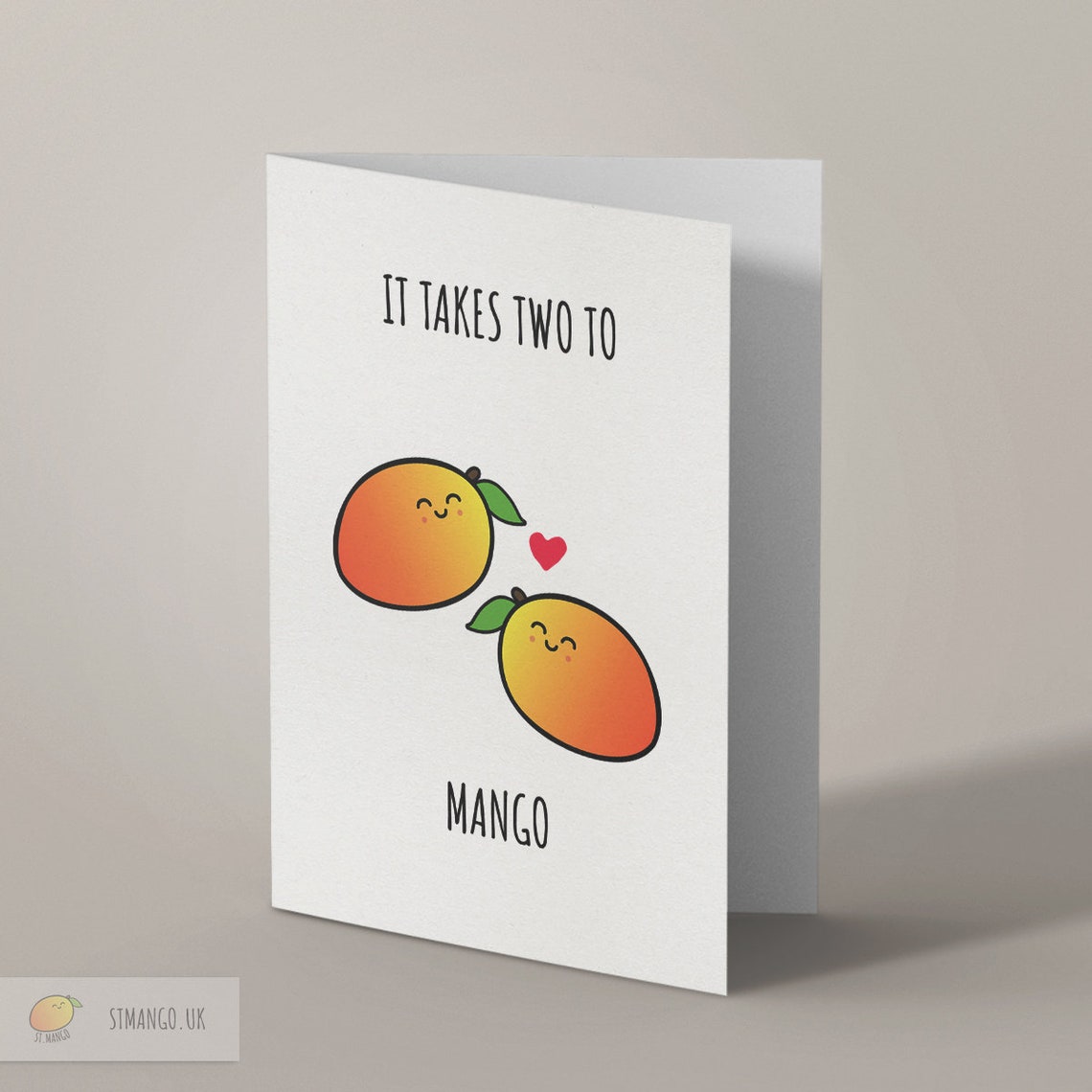 Mango Card / Valentines Day / Valentines Card / Cards for Etsy