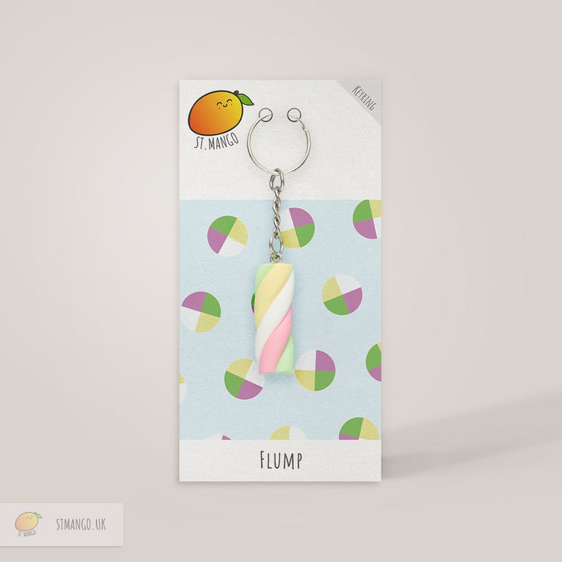 2 Flumps Charms Handmade Sweets Retro Handmade Crafters Clay