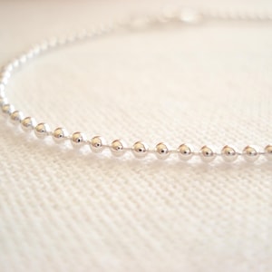 Sterling silver Italian Ball Bead Bracelet...Tiny Ball Stackable Layering Bracelet, Sorority gift, bridesmaid gift, simple everyday jewelry