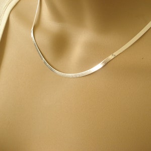 Sterling Silver Chain...Italian Herringbone chain, .925 solid sterling silver, Snake chain, Magic Herringbone chain, flat snake chain