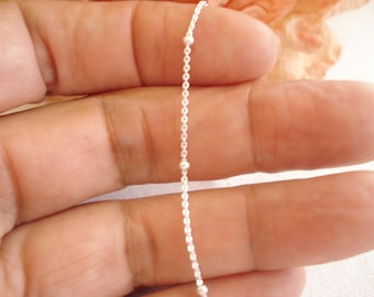 Italian Ball Bead Bracelet...Sterling Silver Shiny Stackable Layering Bracelet, dainty silver ball, bridesmaid gift, simple everyday jewelry