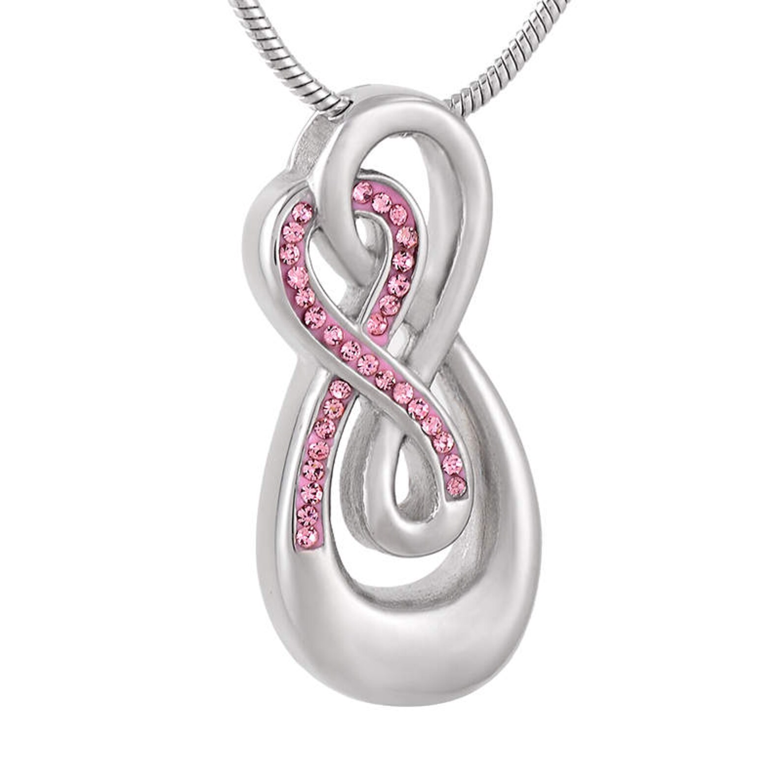 Infinity Cancer Ribbon Cremation Urn Pendant Necklace Etsy
