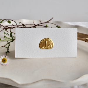 Cartes de nom personnalisées faites main en feuille d'or pour mariage/fiançailles/fête d'anniversaire