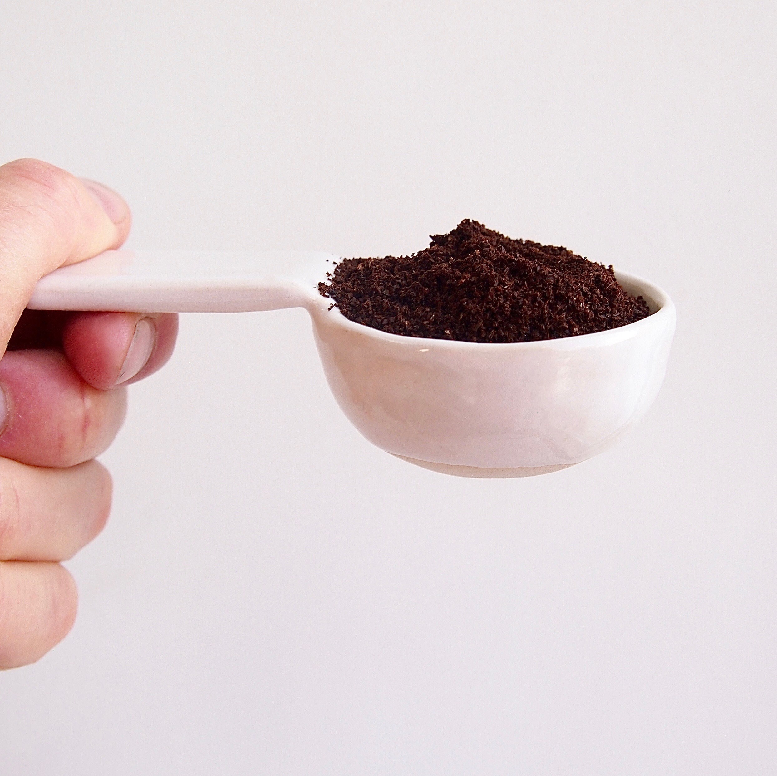 Cuillère à Café en Poterie Brillante Crème/Blanc, Cuillère Céramique Blanche Brillante, Blanche, Pot