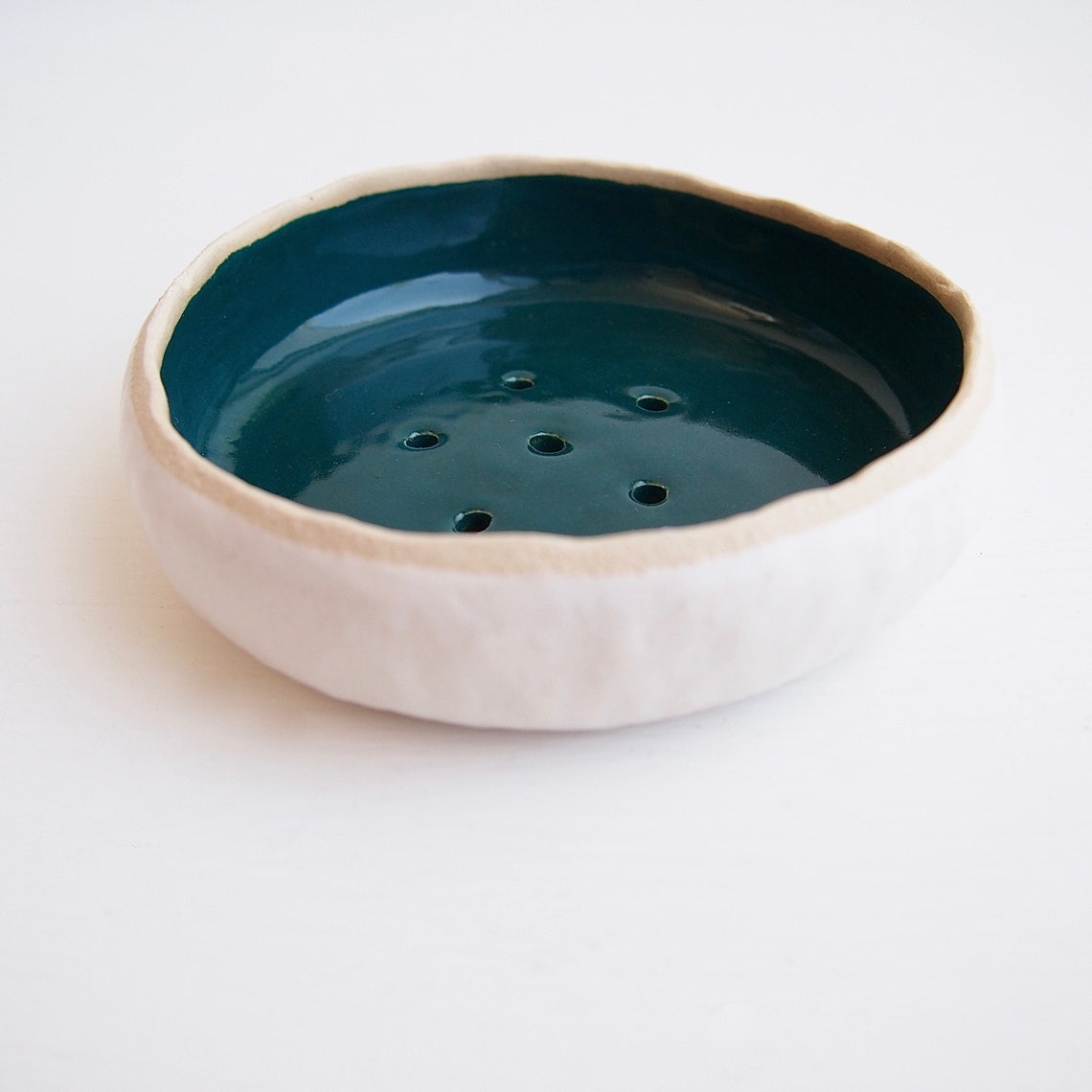 Handmade teal green ceramic soap dish soap dish teal soap Etsy