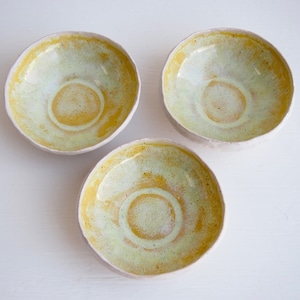 Handmade Ceramic yellow ring holder dish, yellow ring dish, yellow ceramic bowl, yellow pottery ring display dish, yellow jewellery dishes image 9