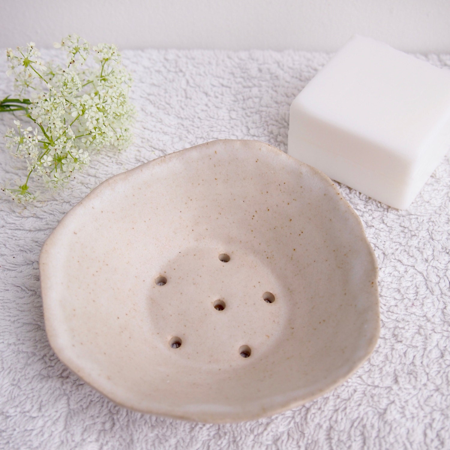 Handmade Pottery Oatmeal White Soap Dish for Julie Etsy Australia