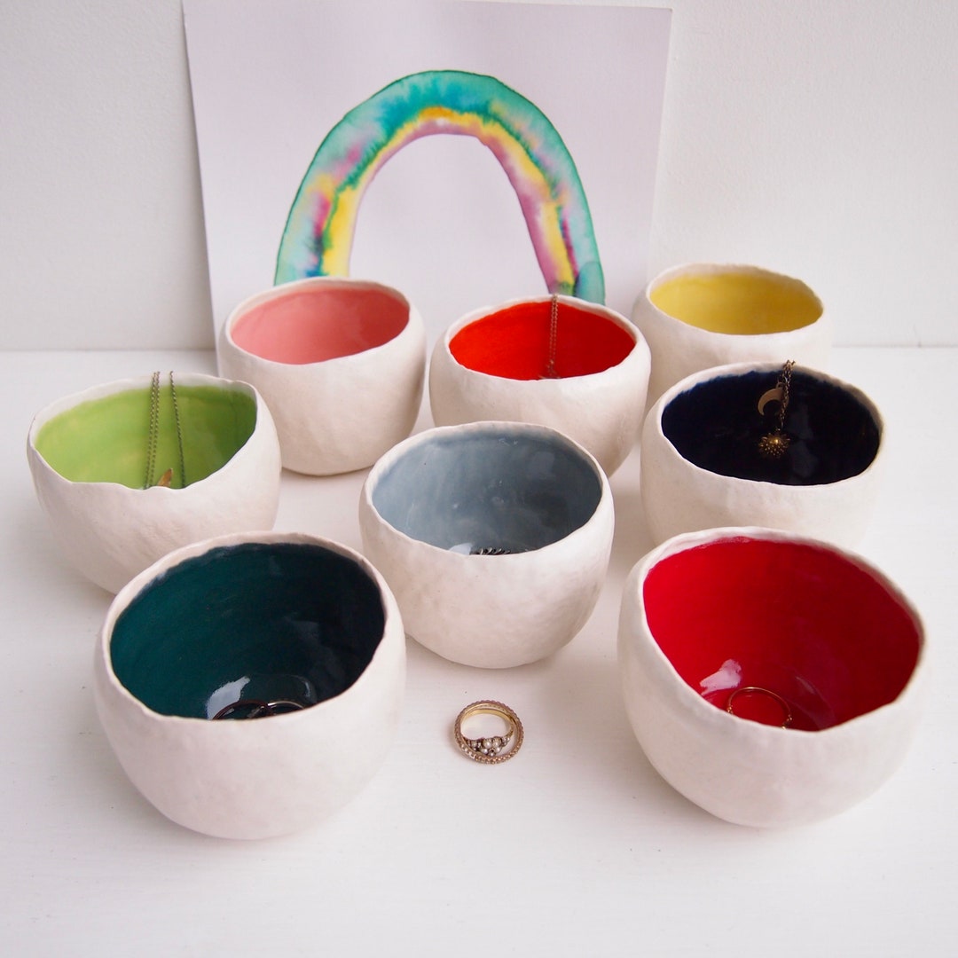 Round Colourful Ceramic Ring Bowls Ring Dish Ceramic Bowl Etsy