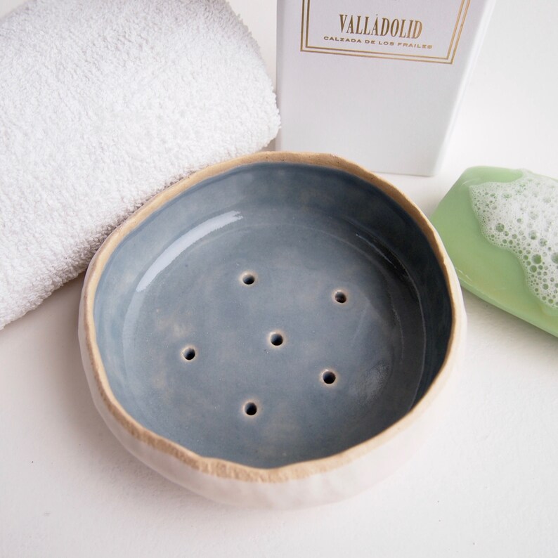 Handmade Large Powder Blue Ceramic Soap Dish Wedgewood Blue Etsy UK