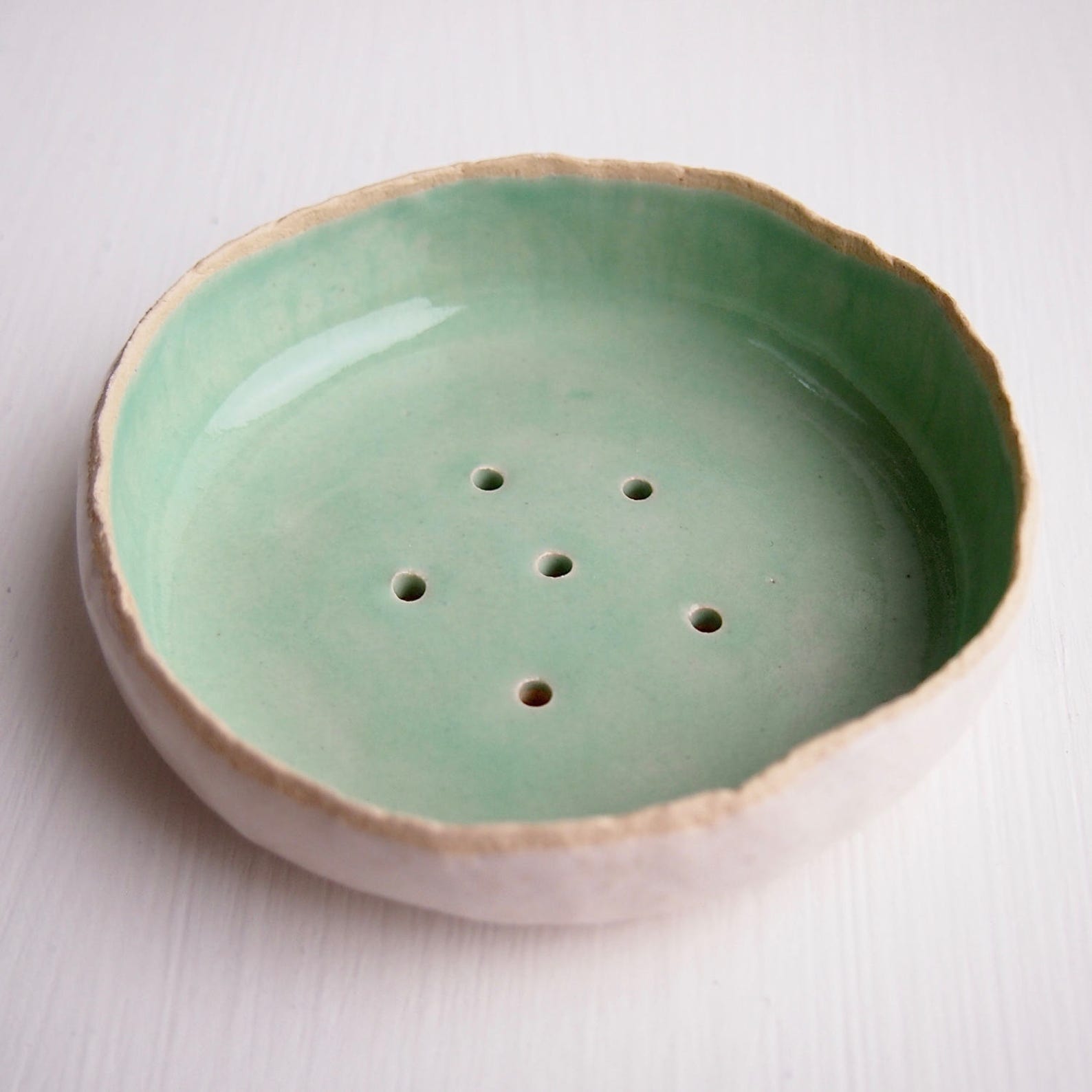 Handmade turquoise ceramic soap dish turquoise pottery soap Etsy