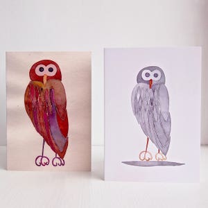 Brown owl birthday card, owl birthday card, bird birthday card , owl lover card, birthday card her, owl birthday card, greeting card, card image 5