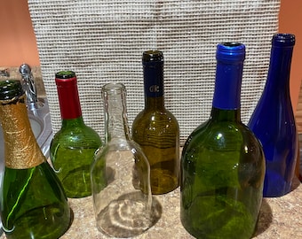Cut Wine Bottle Etsy Cut Wine Bottle Etsy