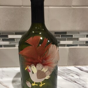 Gobble Gobble wine bottle candle image 1