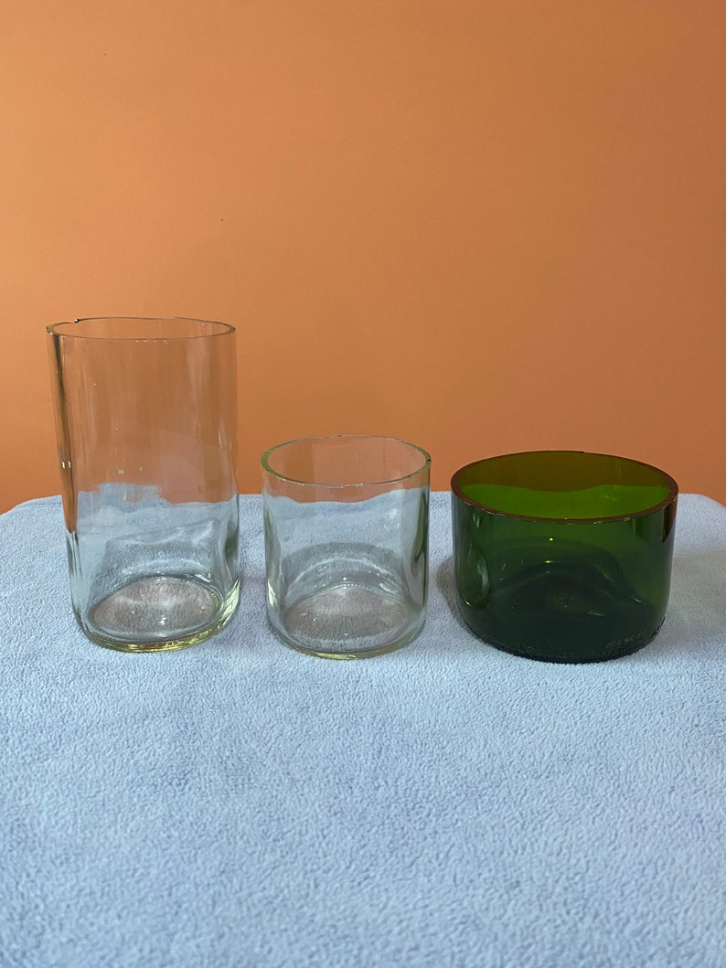 Wine Bottle Bottoms and Beer Bottles Cut Etsy