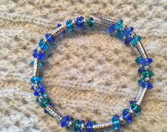 Blue and Silver Bracelet