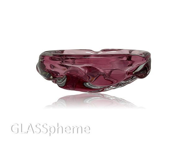 XL Archimede SEGUSO MURANO Pink Glass Ash Receiver | Bowl | Trinket Dish