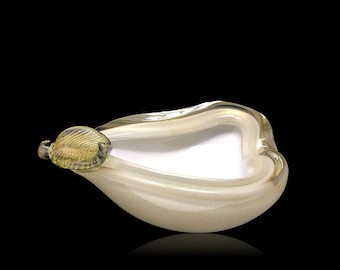 BARBINI Murano Cased Incamiciato Glass Pear Bowl | Dish | Ashtray