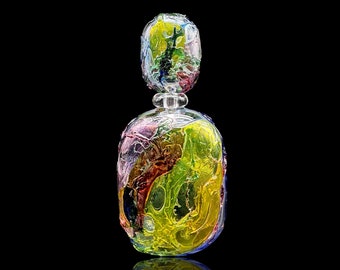 XXL MAGICAL Formia MURANO Sbruffi Glass Perfume Bottle | Decanter -- Signed!