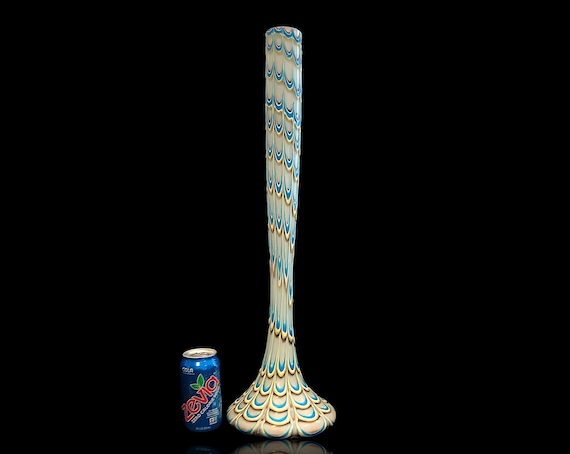 Monumental 26" C1910 FRATELLI TOSO Murano Art Nouveau 'FENICIO' Glass Vase