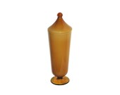 MID-Century Italian Empoli Tall Cased Glass Apothecary Jar